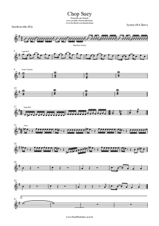 25263 Sheet music - Chop Suey - Alto Saxophone