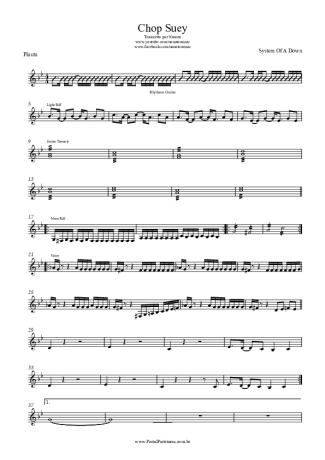 25260 Sheet music - Chop Suey - Flute