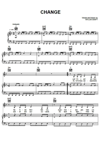 43459 Sheet music - Change - Piano
