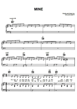 30282 Sheet music - Mine - Piano