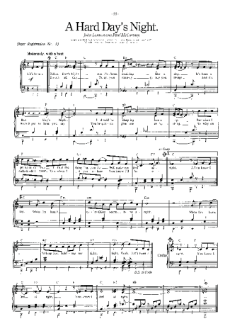 2630 Sheet music - A Hard Day´s Night - Piano