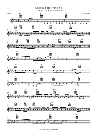 34581 Sheet music - Across The Universe - Acoustic Guitar