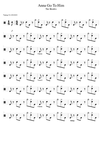 39031 Sheet music - Anna Go To Him - Drums
