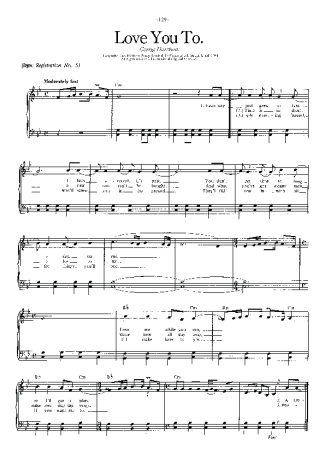 3254 Sheet music - Love You To - Piano