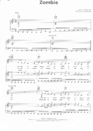910 Sheet music - Zombie - Piano