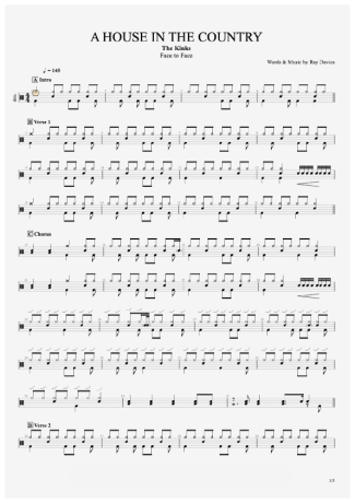 33434 Sheet music - A House In The Country - Drums