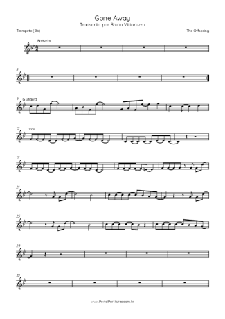 40628 Sheet music - Gone Away - Trumpet