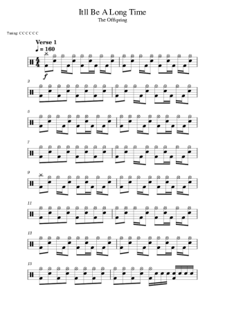 40495 Spartiti - It´ll Be A Long Time - Batteria
