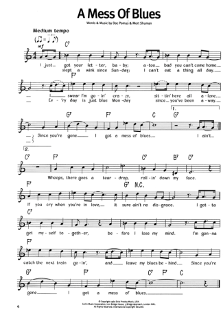 15972 Sheet music - A Mess Of Blues - Harmonica
