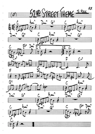 12155 Partitura - 52nd Street Theme - Teclado