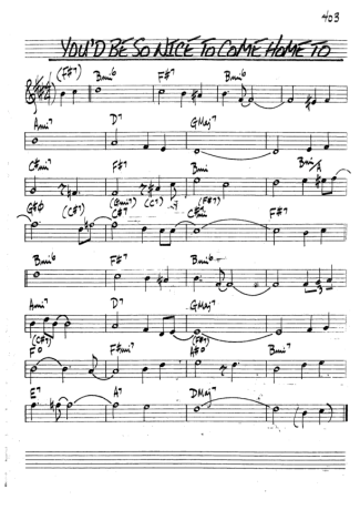 29712 Sheet music - Youd Be So Nice To Come Home To - Clarinet (Bb)