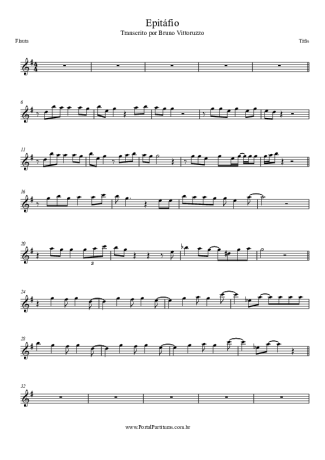 12135 Sheet music - Epitáfio - Flute