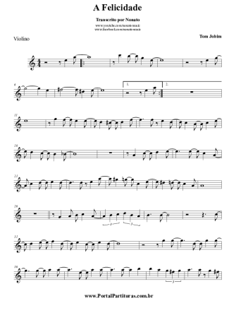 3058 Sheet music - A Felicidade - Violin