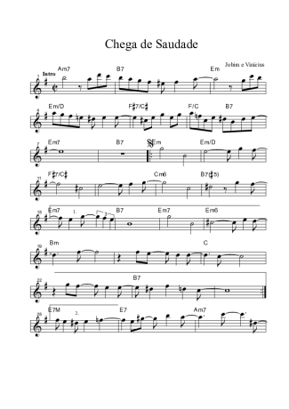 29746 Partitura - Chega De Saudade - Clarinete (Bb)