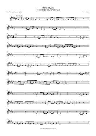 44145 Sheet music - Meditação - Tenor Saxophone Soprano (Bb)