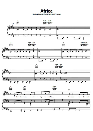 43552 Sheet music - Africa - Piano