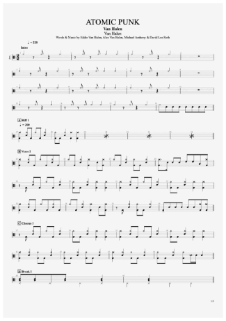 34687 Sheet music - Atomic Punk - Drums