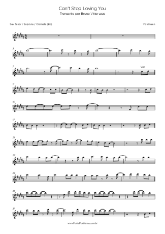 29793 Sheet music - Can´t Stop Loving You - Clarinet (Bb)