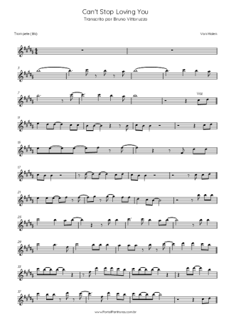 27361 Partitura - Can´t Stop Loving You - Trompete