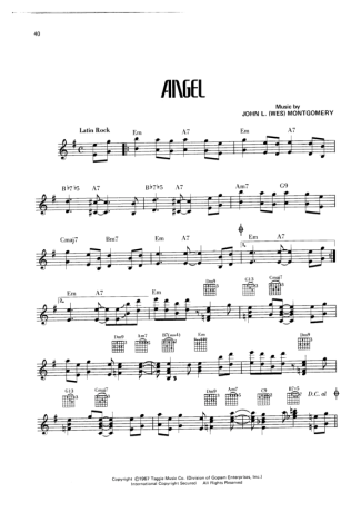 19498 Sheet music - Angel - Guitar