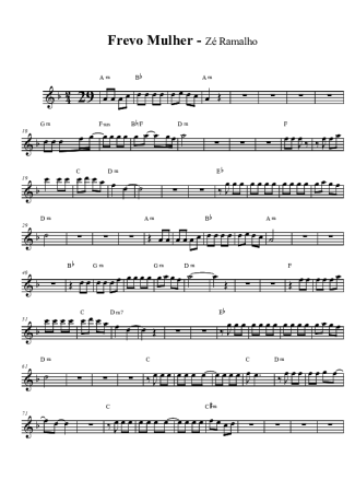 1504 Sheet music - Frevo Mulher - Tenor Saxophone Soprano (Bb)
