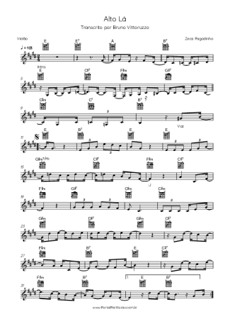 27384 Partitura - Alto Lá - Violão