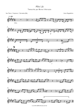 27379 Partitura - Alto Lá - Saxofone Tenor Soprano (Bb)