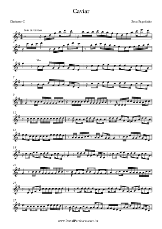 8133 Partitura - Caviar - Clarinete (C)