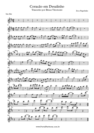 7791 Partitura - Coração em Desalinho - Saxofone Alto (Eb)