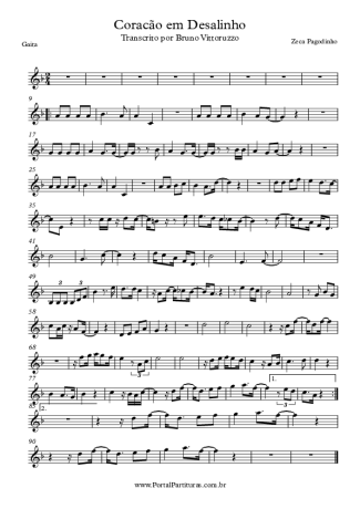 7790 Partitura - Coração em Desalinho - Gaita