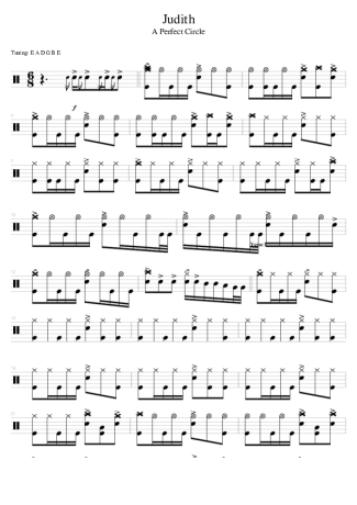 A Perfect Circle Judith score for Drums