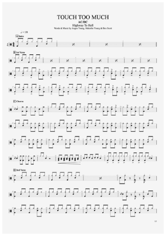 AC/DC  score for Drums