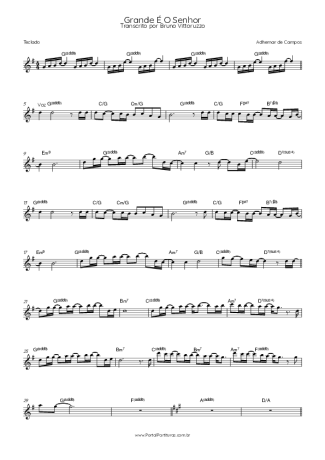 Adhemar de Campos Grande É O Senhor score for Keyboard