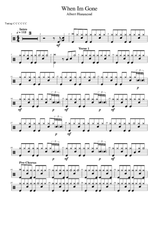 Albert Hammond  score for Drums