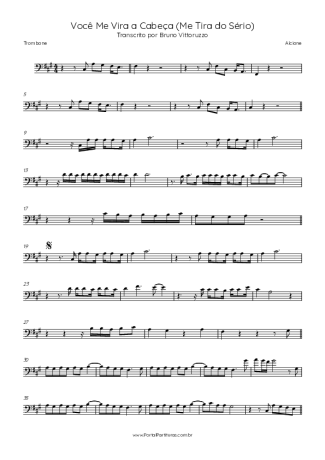 Alcione Você Me Vira A Cabeça (Me Tira Do Sério) score for Trombone