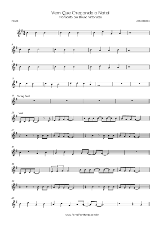 Aline Barros  score for Flute