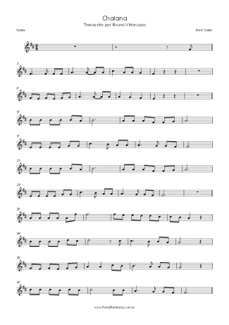 Almir Sater Chalana score for Harmonica