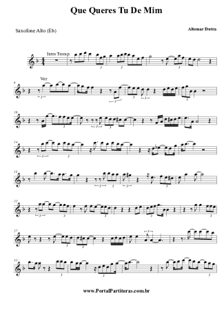 Altemar Dutra  score for Alto Saxophone