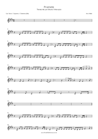 Ana Vilela  score for Tenor Saxophone Soprano (Bb)