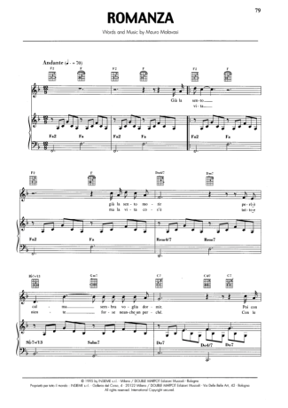 Andrea Bocelli  score for Piano