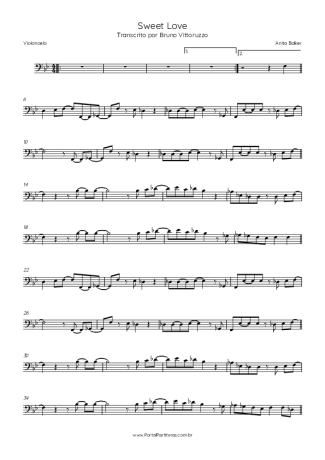 Anita Baker  score for Cello