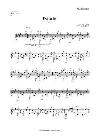 Antonio Cano  score for Acoustic Guitar