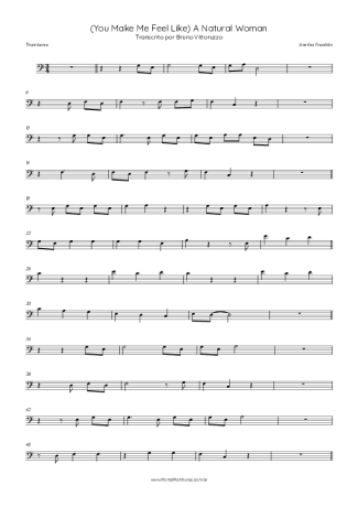 Aretha Franklin (You Make Me Feel Like) A Natural Woman score for Trombone
