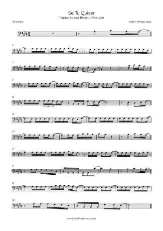 Ayrton Montarroyos Se Tu Quiser score for Cello