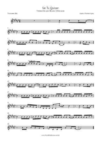 Ayrton Montarroyos Se Tu Quiser score for Trumpet