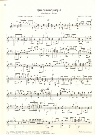 Baden Powell  score for Acoustic Guitar