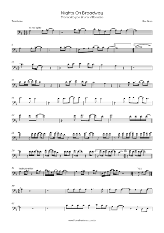 Bee Gees  score for Trombone