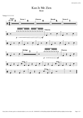 Bente  score for Drums