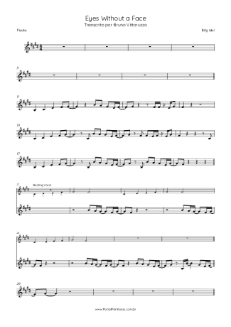 Billy Idol  score for Flute