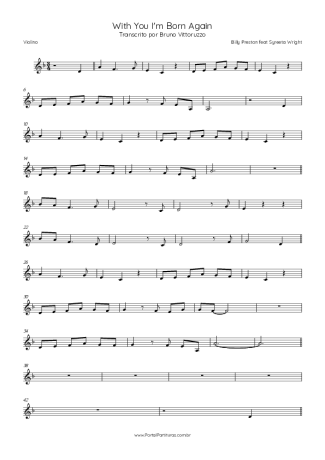 Billy Preston With You I´m Born Again (feat Syreeta Wright) score for Violin
